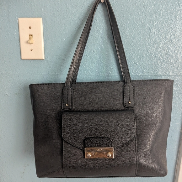 Furla Black Leather Tote Bag - Picture 2 of 8